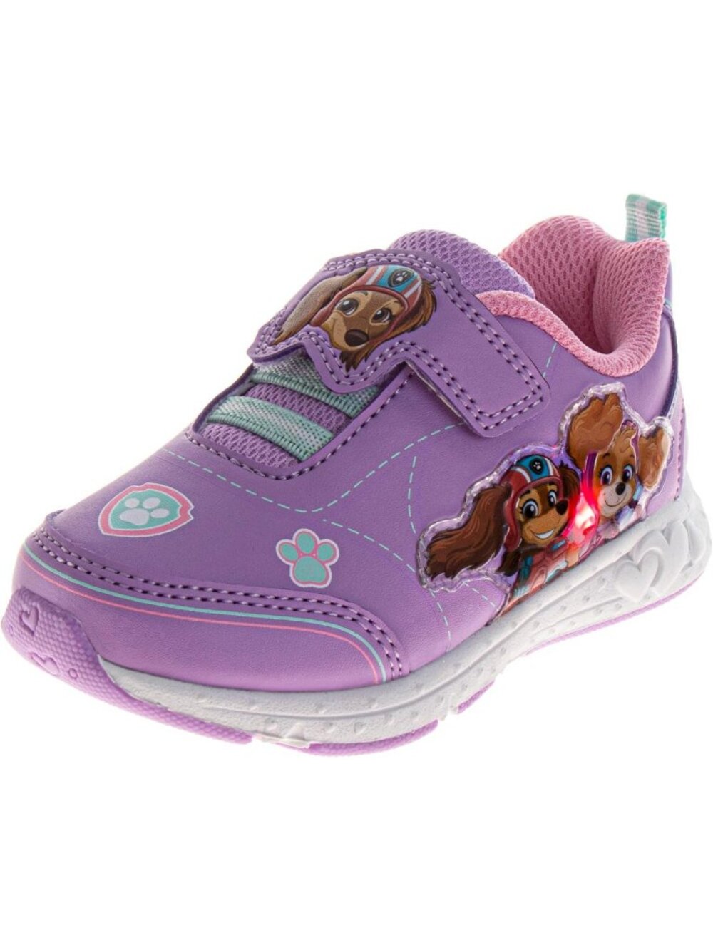 Light Up Laceless Shoes for Toddler & Little Girl - Paw Patrol Style, Fun Design